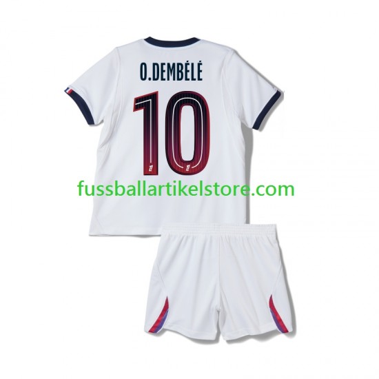 Paris Saint-Germain Auswärtsausrüstung Ousmane Dembele 10 2026-2027 Kinder Set(Trikot und Hose) S/S