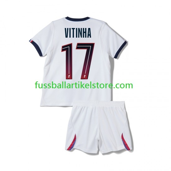 Paris Saint-Germain Auswärtsausrüstung Vitinha 17 2026-2027 Kinder Set(Trikot und Hose) S/S