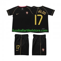 Portugal Auswärtsausrüstung Cristiano Ronaldo 17 Retro 2006 Kinder Set(Trikot und Hose) S/S