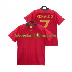 Portugal Heimausrüstung Cristiano Ronaldo 7 Retro 2018 Herren Trikot S/S