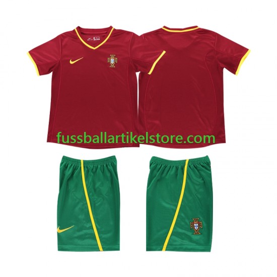 Portugal Heimausrüstung Retro 2002 Kinder Set(Trikot und Hose) S/S