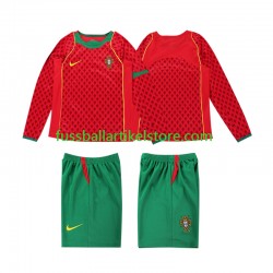 Portugal Heimausrüstung Retro 2004 Kinder Set(Trikot und Hose) L/S