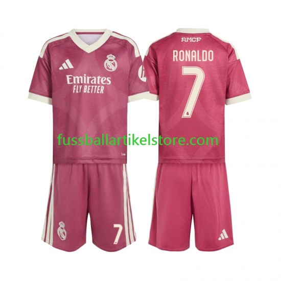 Real Madrid Ausweichausrüstung Cristiano Ronaldo 7 2026-2027 Kinder Set(Trikot und Hose) S/S