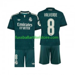 Real Madrid Auswärtsausrüstung Federico Valverde 8 2026-2027 Kinder Set(Trikot und Hose) S/S