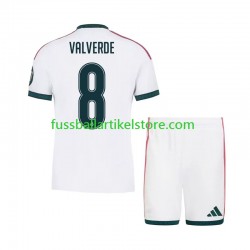 Real Madrid Heimausrüstung Federico Valverde 8 2026-2027 Kinder Set(Trikot und Hose) S/S