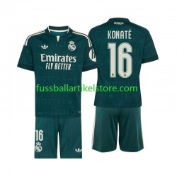 Real Madrid Auswärtsausrüstung Ibrahima Konate 16 2026-2027 Kinder Set(Trikot und Hose) S/S