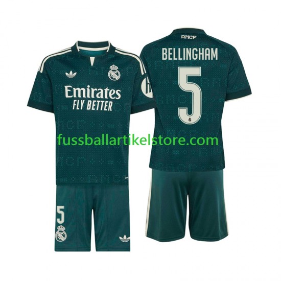 Real Madrid Auswärtsausrüstung Jude Bellingham 5 2026-2027 Kinder Set(Trikot und Hose) S/S
