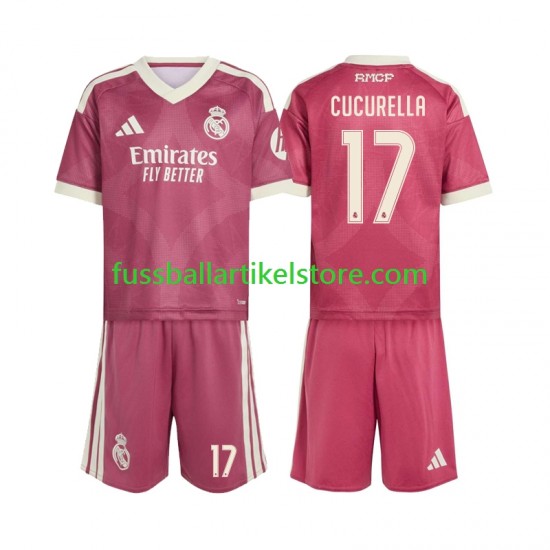 Real Madrid Ausweichausrüstung Marc Cucurella 17 2026-2027 Kinder Set(Trikot und Hose) S/S
