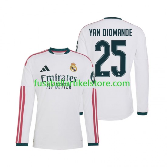 Real Madrid Heimausrüstung Yan Diomande 25 2026-2027 Herren Trikot L/S