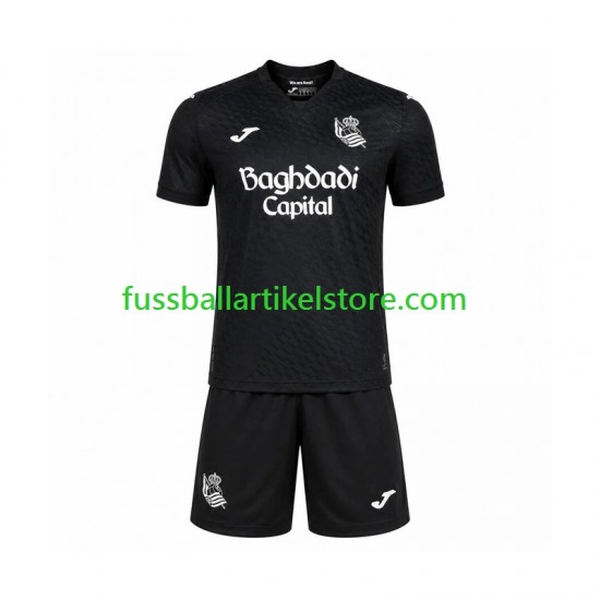 Real Sociedad Auswärtsausrüstung 2026-2027 Kinder Set(Trikot und Hose) S/S