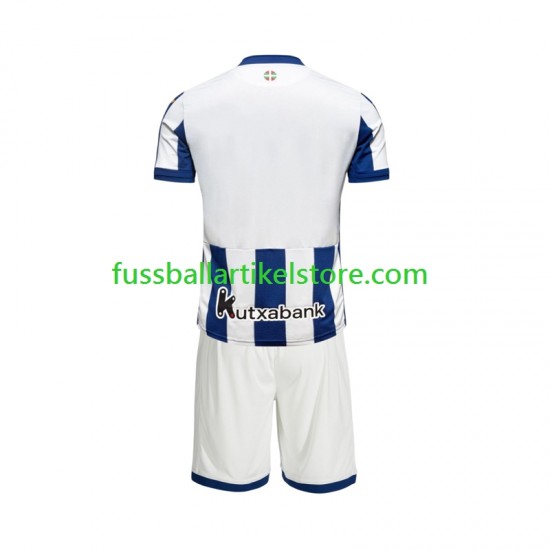 Real Sociedad Heimausrüstung 2026-2027 Kinder Set(Trikot und Hose) S/S