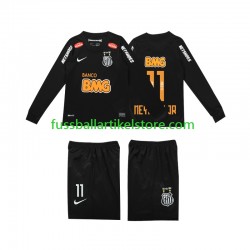 Auswärtsausrüstung Santos NEYMAR JR 11 Retro Classic 2012 2013 Kinder Set(Trikot und Hose) L/S