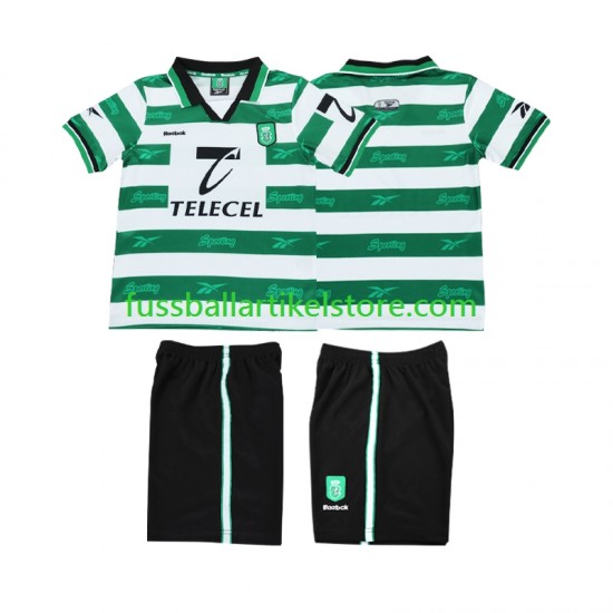 Sporting CP Heimausrüstung Retro 1999 2000 Kinder Set(Trikot und Hose) S/S