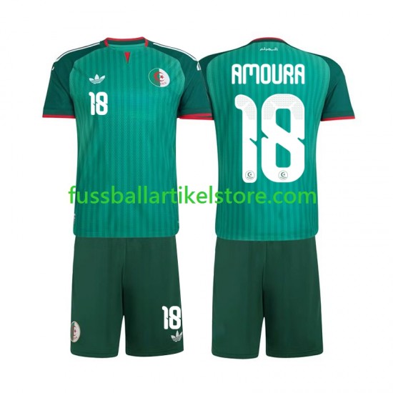 Algerien Auswärtsausrüstung Mohamed Amoura 18 2026 Kinder Set(Trikot und Hose) S/S