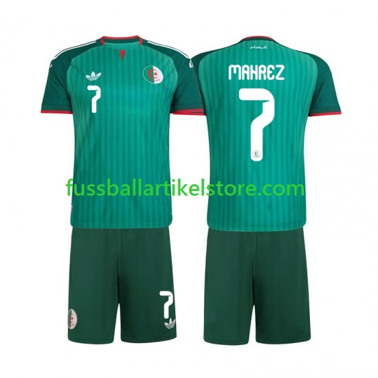 Algerien Auswärtsausrüstung Riyad Mahrez 7 2026 Kinder Set(Trikot und Hose) S/S
