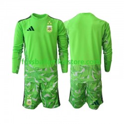 Argentinien Ausweichausrüstung Torwart World Cup 2026 Kinder Set(Trikot und Hose) L/S