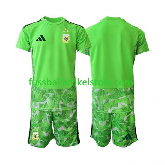 Argentinien Ausweichausrüstung Torwart World Cup 2026 Kinder Set(Trikot und Hose) S/S