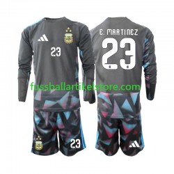 Argentinien Heimausrüstung Torwart Emiliano Martinez 23 World Cup 2026 Kinder Set(Trikot und Hose) L/S