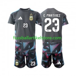 Argentinien Heimausrüstung Torwart Emiliano Martinez 23 World Cup 2026 Kinder Set(Trikot und Hose) S/S