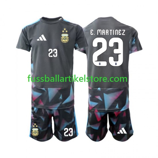 Argentinien Heimausrüstung Torwart Emiliano Martinez 23 World Cup 2026 Kinder Set(Trikot und Hose) S/S