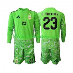 Argentinien Ausweichausrüstung Torwart Emiliano Martinez 23 World Cup 2026 Kinder Set(Trikot und Hose) L/S