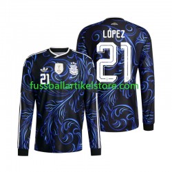 Argentinien Auswärtsausrüstung Jose Manuel Lopez 21 World Cup 2026 Herren Trikot L/S