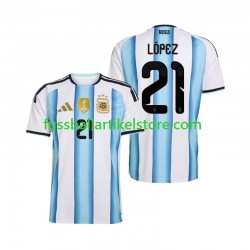 Argentinien Heimausrüstung Jose Manuel Lopez 21 World Cup 2026 Herren Trikot S/S