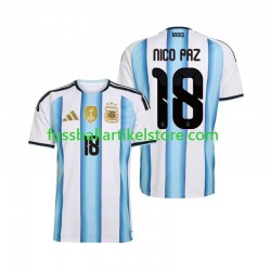 Argentinien Heimausrüstung Nico Paz 18 World Cup 2026 Herren Trikot S/S