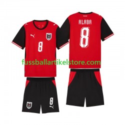 Österreich Heimausrüstung David Alaba 8 World Cup 2026 Kinder Set(Trikot und Hose) S/S