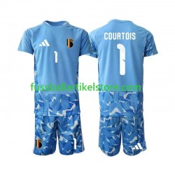 Belgien Heimausrüstung Torwart Thibaut Courtois 1 World Cup 2026 Kinder Set(Trikot und Hose) S/S