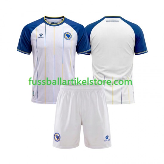 Bosnien-Herzegowina Auswärtsausrüstung World Cup 2026 Kinder Set(Trikot und Hose) S/S