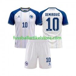 Bosnien-Herzegowina Auswärtsausrüstung Ermedin Demirovic 10 World Cup 2026 Kinder Set(Trikot und Hose) S/S