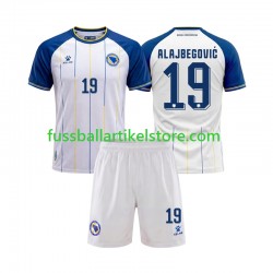 Bosnien-Herzegowina Auswärtsausrüstung Kerim Alajbegovic 19 World Cup 2026 Kinder Set(Trikot und Hose) S/S