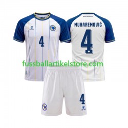 Bosnien-Herzegowina Auswärtsausrüstung Tarik Muharemovic 4 World Cup 2026 Kinder Set(Trikot und Hose) S/S