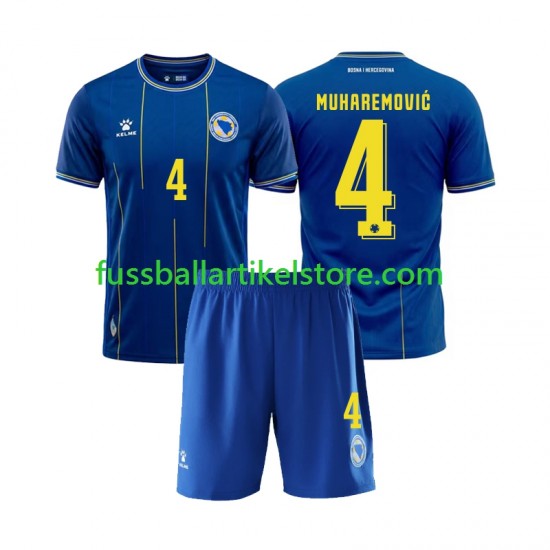Bosnien-Herzegowina Heimausrüstung Tarik Muharemovic 4 World Cup 2026 Kinder Set(Trikot und Hose) S/S