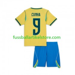 Brasilien Auswärtsausrüstung Matheus Cunha 9 Chidlren World Cup 2026 S/S