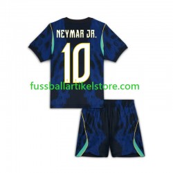 Brasilien Auswärtsausrüstung Neymar JR 10 World Cup 2026 Kinder Set(Trikot und Hose) S/S