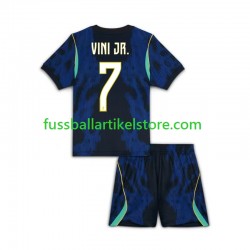 Brasilien Auswärtsausrüstung Vinicius Junior 7 World Cup 2026 Kinder Set(Trikot und Hose) S/S