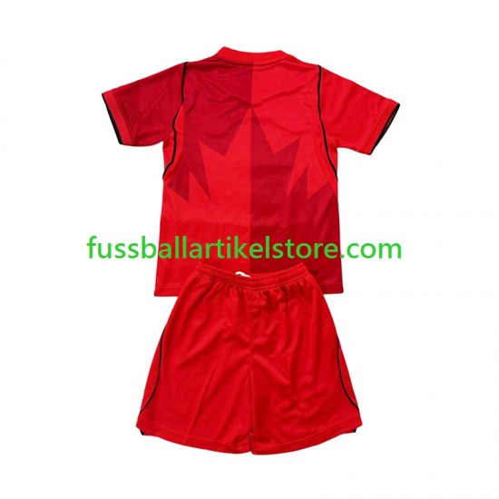 Kanada Heimausrüstung World Cup 2026 Kinder Set(Trikot und Hose) S/S