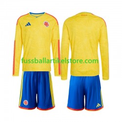 Kolumbien Heimausrüstung World Cup 2026 Kinder Set(Trikot und Hose) L/S