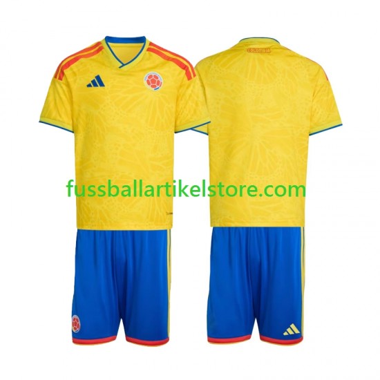 Kolumbien Heimausrüstung World Cup 2026 Kinder Set(Trikot und Hose) S/S