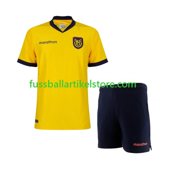 Ecuador Heimausrüstung World Cup 2026 Kinder Set(Trikot und Hose) S/S