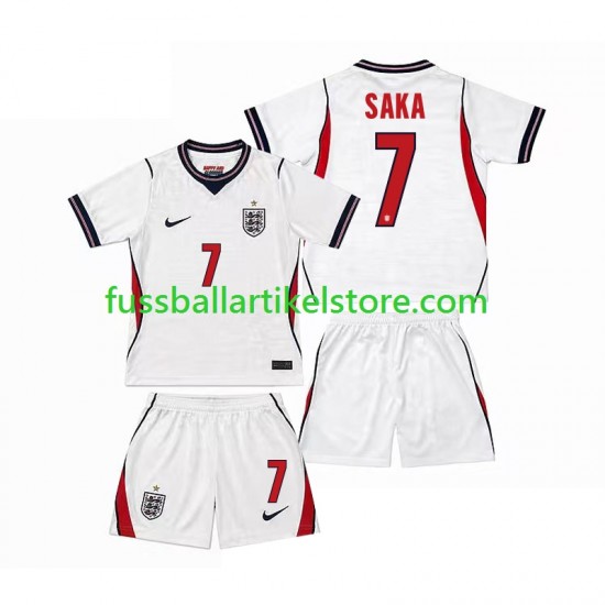 England Heimausrüstung Bukayo Saka 7 World Cup 2026 Kinder Set(Trikot und Hose) S/S