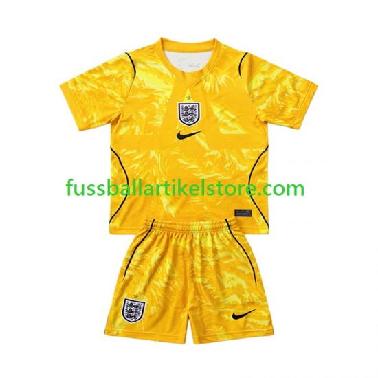 England Viertesausrüstung Torwart World Cup 2026 Kinder Set(Trikot und Hose) S/S