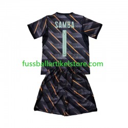 Frankreich Heimausrüstung Torwart Brice Samba 1 World Cup 2026 Kinder Set(Trikot und Hose) S/S