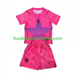 Frankreich Auswärtsausrüstung Torwart World Cup 2026 Kinder Set(Trikot und Hose) S/S