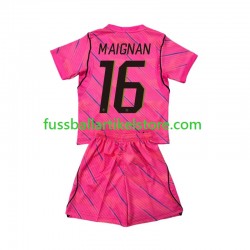 Frankreich Auswärtsausrüstung Torwart Mike Maignan 16 World Cup 2026 Kinder Set(Trikot und Hose) S/S