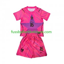 Frankreich Auswärtsausrüstung Torwart Mike Maignan 16 World Cup 2026 Kinder Set(Trikot und Hose) S/S