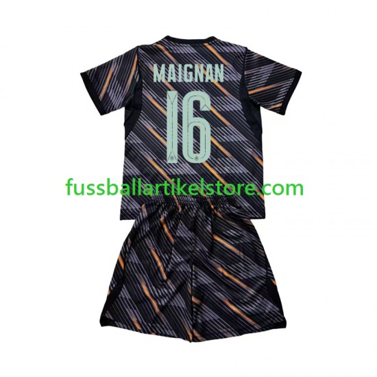 Frankreich Heimausrüstung Torwart Mike Maignan 16 World Cup 2026 Kinder Set(Trikot und Hose) S/S