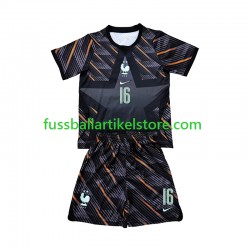Frankreich Heimausrüstung Torwart Mike Maignan 16 World Cup 2026 Kinder Set(Trikot und Hose) S/S
